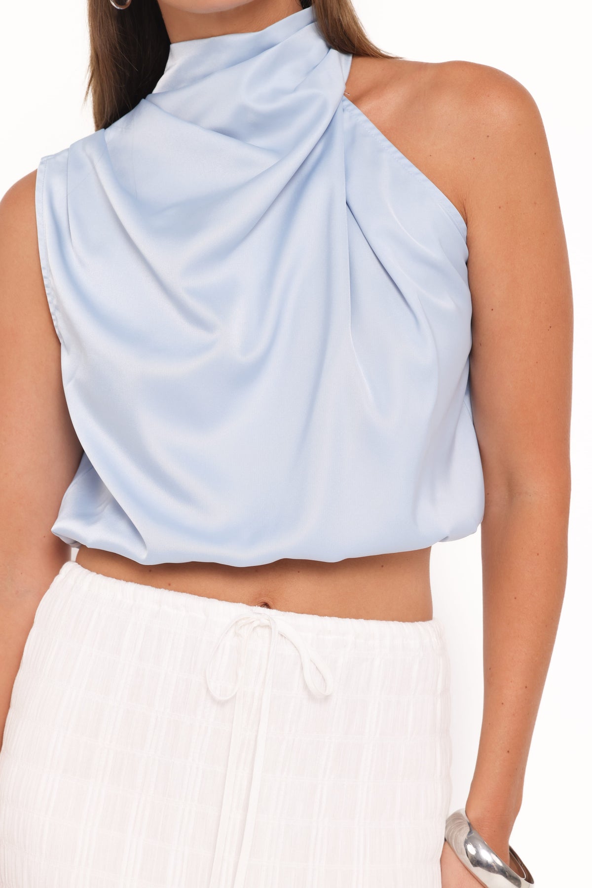 Cinzia Blue One Shoulder Top - view 6