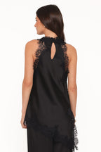 Jocelyn Black Clara Asymmetrical Lace Top - view 4