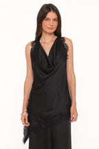 Jocelyn Black Clara Asymmetrical Lace Top - view 1