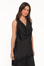 Jocelyn Black Clara Asymmetrical Lace Top - view 3