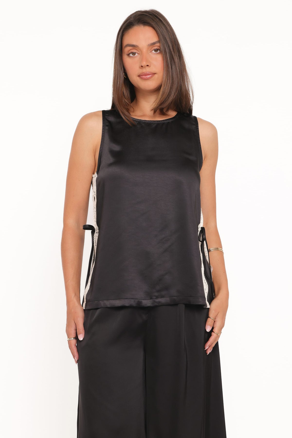 Coleman Black Side Slit Top - view 2