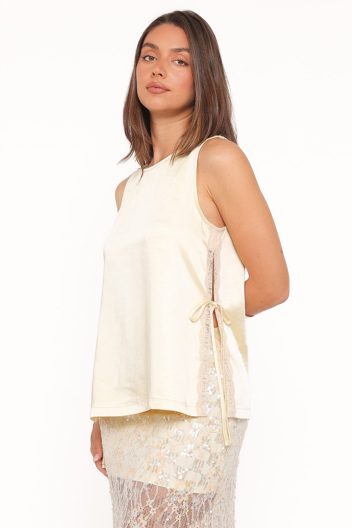 Coleman Butter Yellow Side Slit Top - view 3
