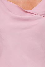 Devon Lavender Satin Cowl Neck Top - view 6