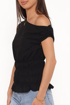 Lia Black Off Shoulder Top - view 2