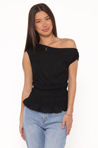 Lia Black Off Shoulder Top - view 1