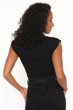 Maura Black Bodycon Everyday Top - view 4