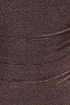 Nissa Bronze High Neck Lurex Top - view 7