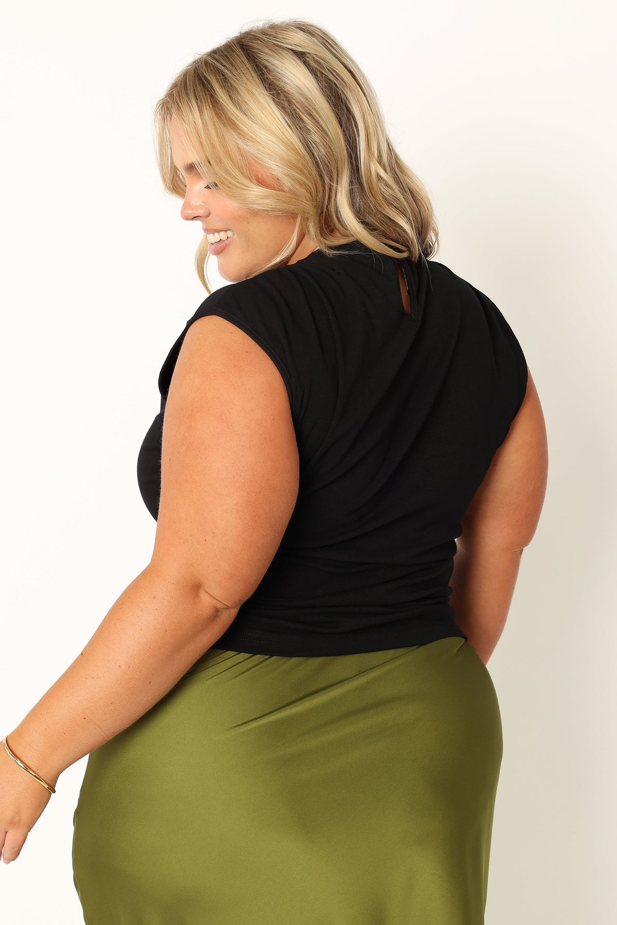 Nissa Black High Neck Sleeveless Top - view 7