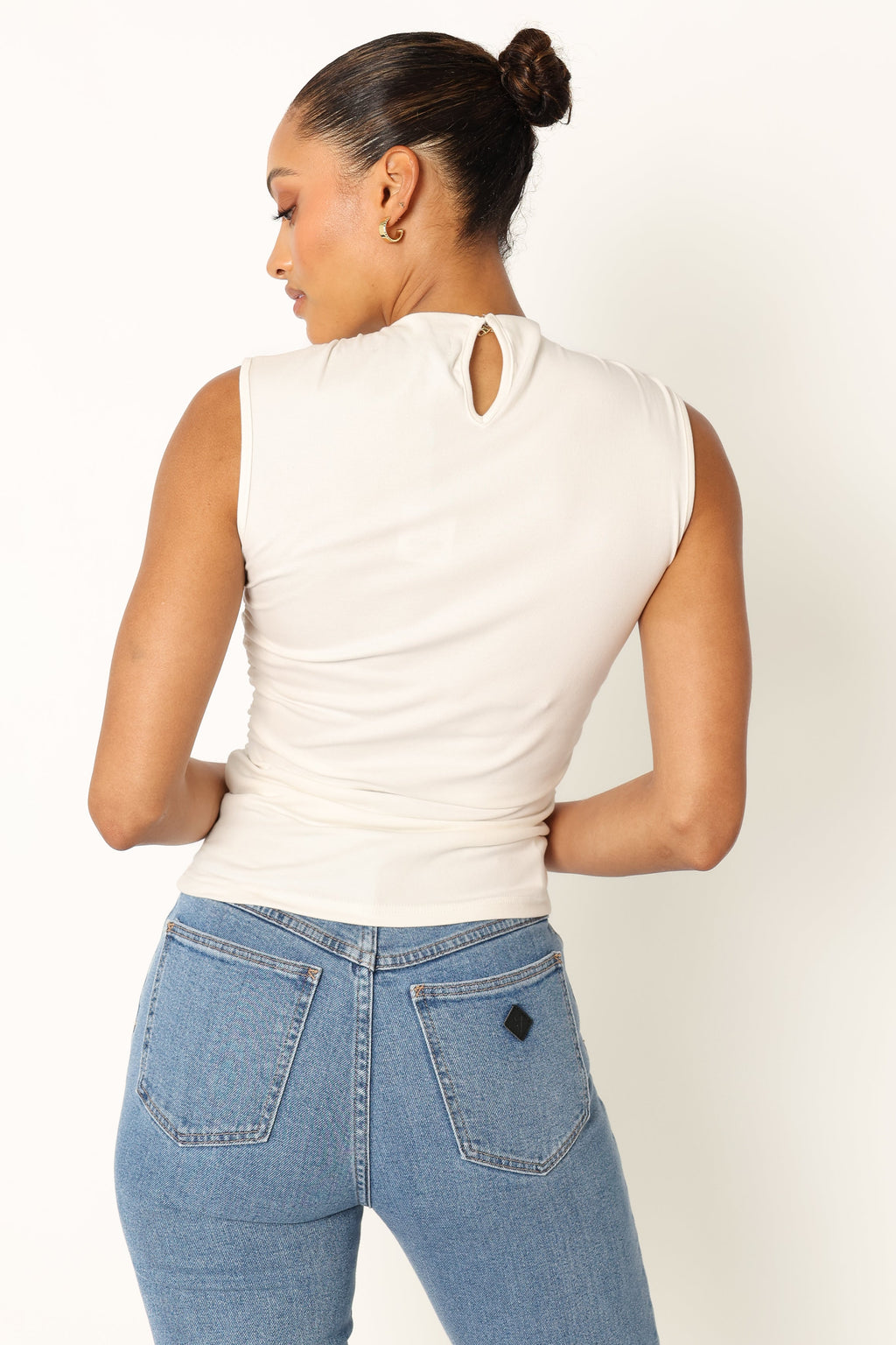 Nissa Off White High Neck Top - view 4