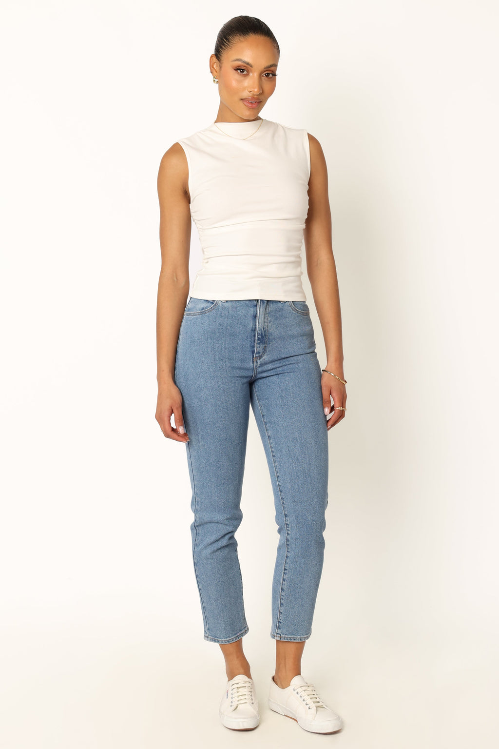 Nissa Off White High Neck Top - view 7