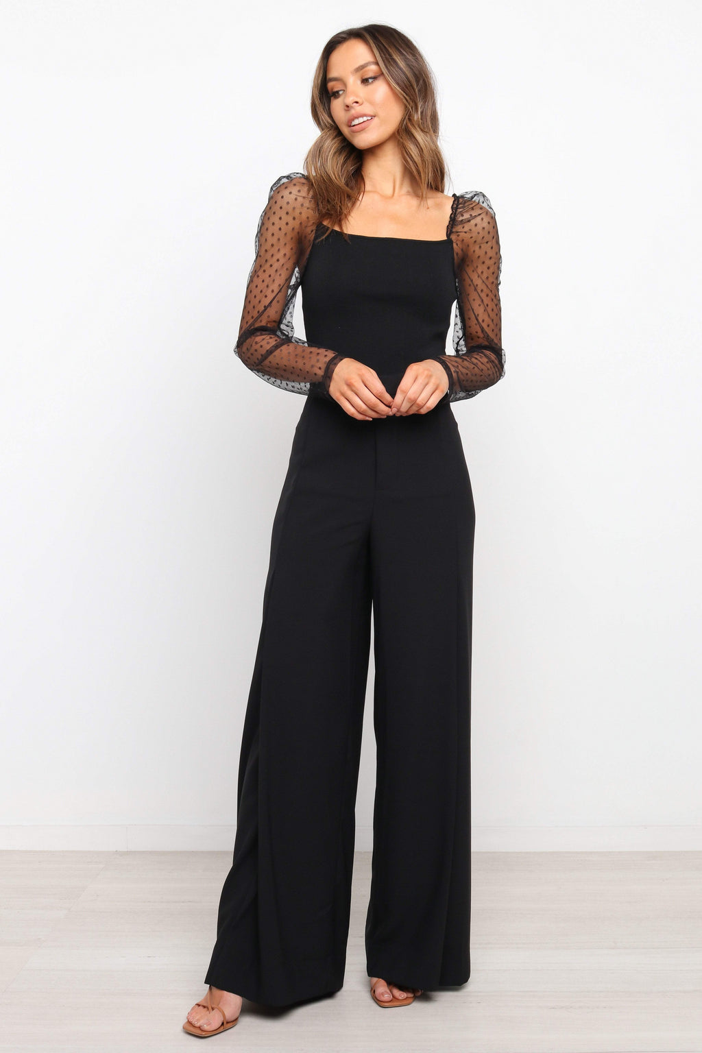 Rigala Black Mesh Square Neck Top - view 5