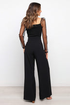 Rigala Black Mesh Square Neck Top - view 8