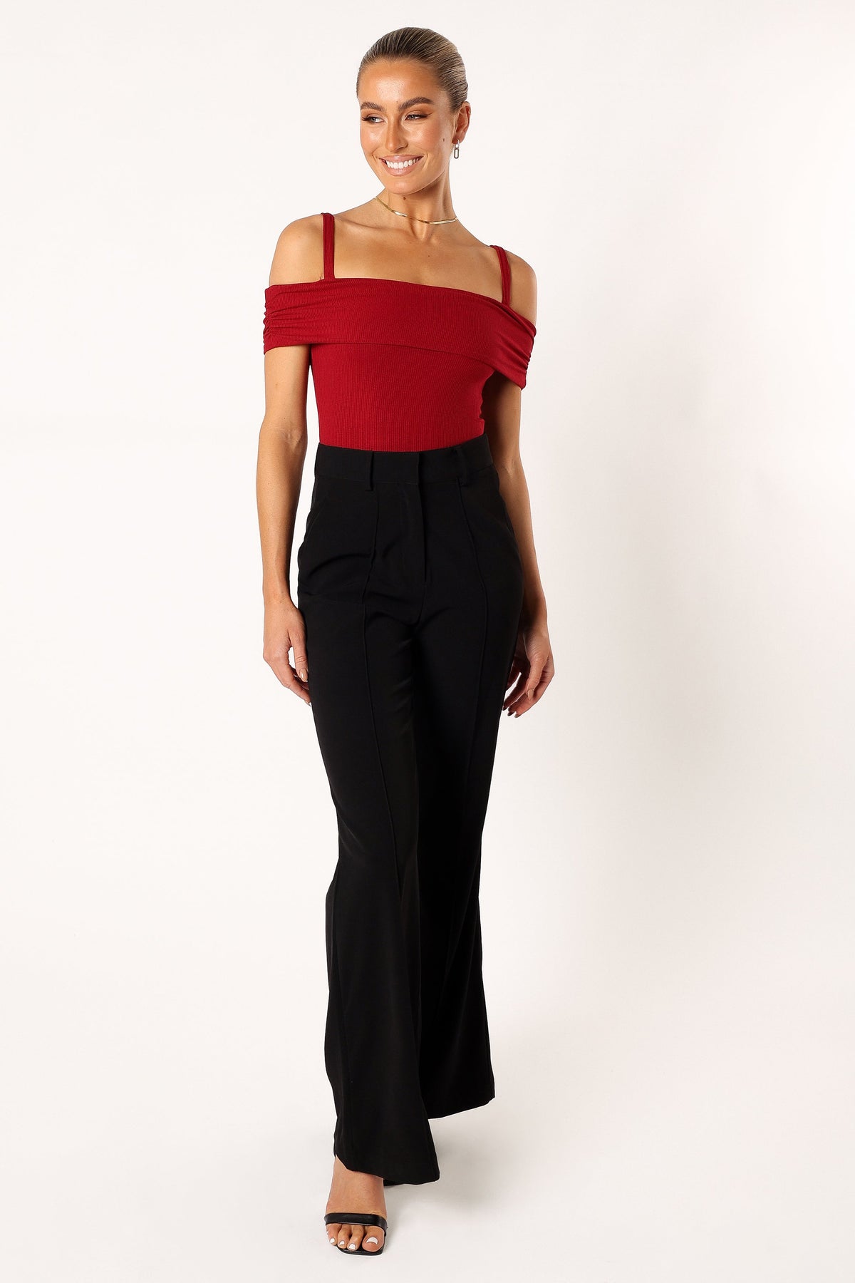 Ryder Wine Off Shoulder Everyday Bodysuit - view 8