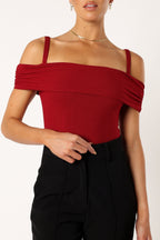 Ryder Wine Off Shoulder Everyday Bodysuit - view 1