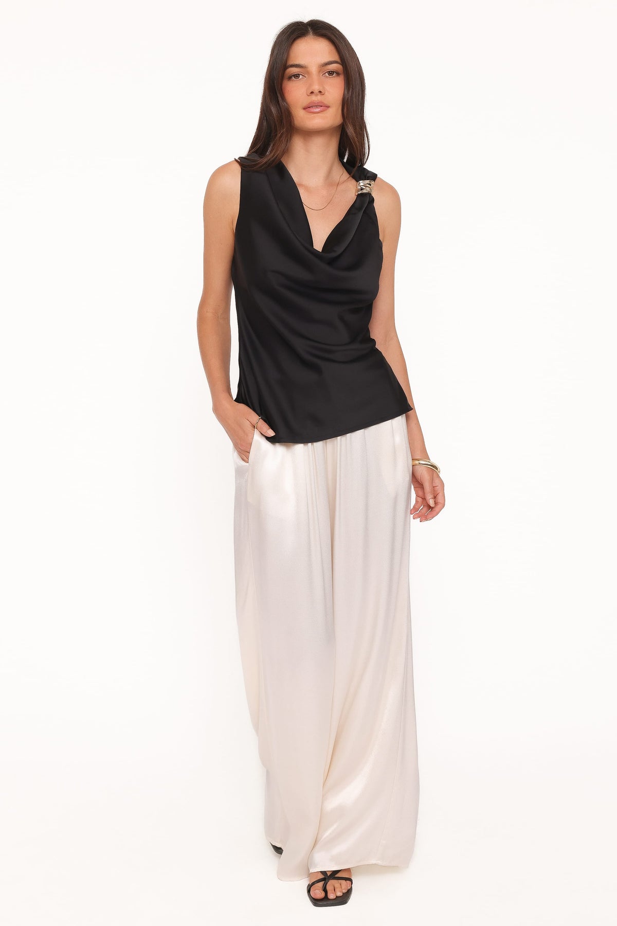 Kyra Black Serena Cowl Neck Top - view 5