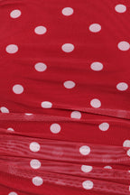 Tullia Red Polka Dot Strapless Top - view 6