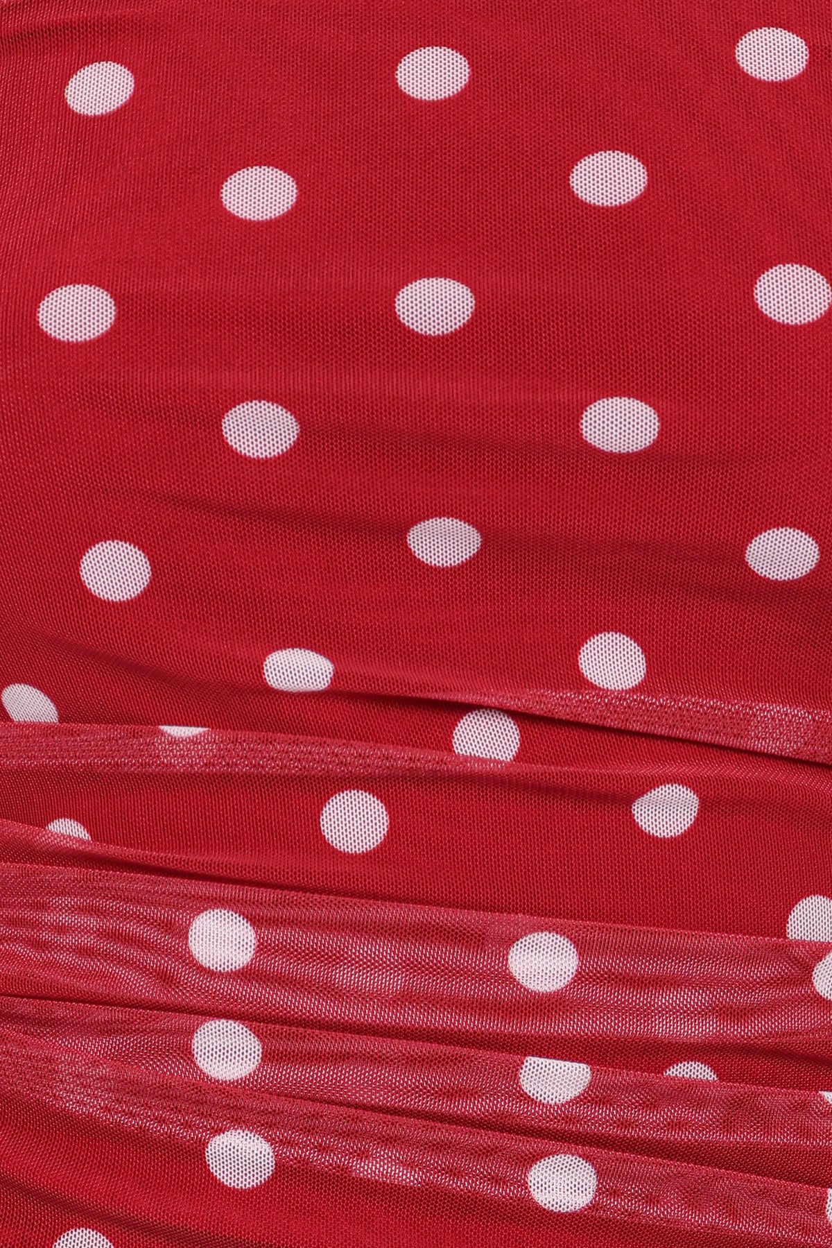Tullia Red Polka Dot Strapless Top - view 6