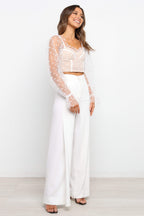Varinka White Long Sleeve Ruffle Top - view 7
