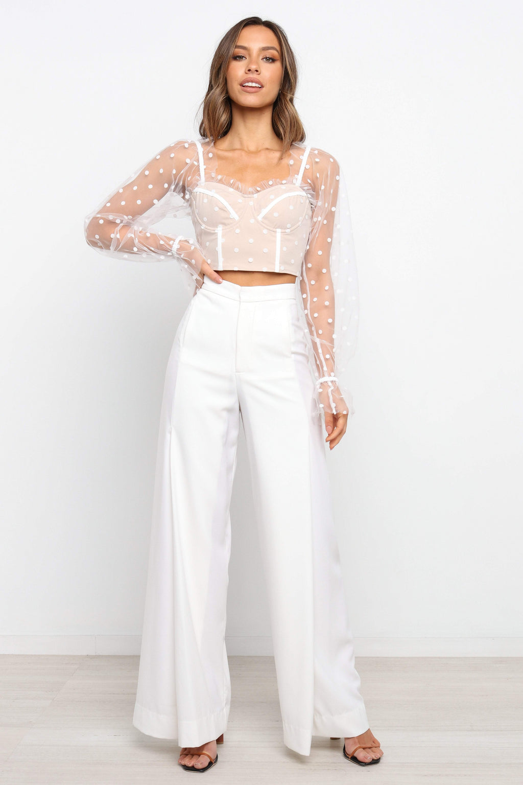 Varinka White Long Sleeve Ruffle Top - view 8