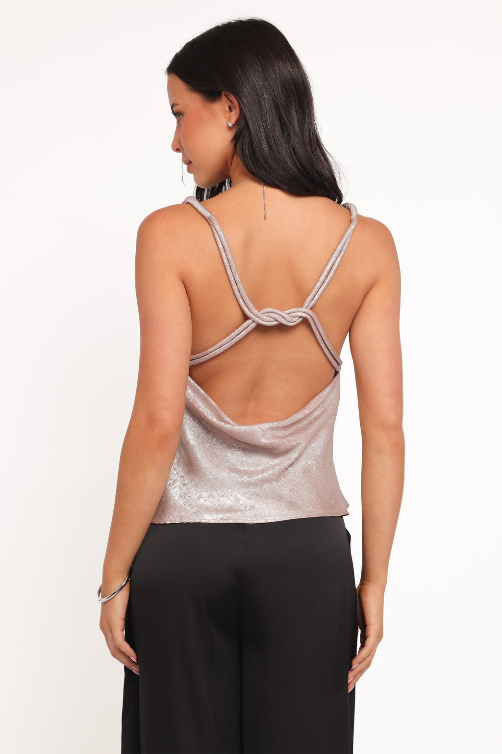 Vita Champagne Cowl Neck Cami Top - view 4