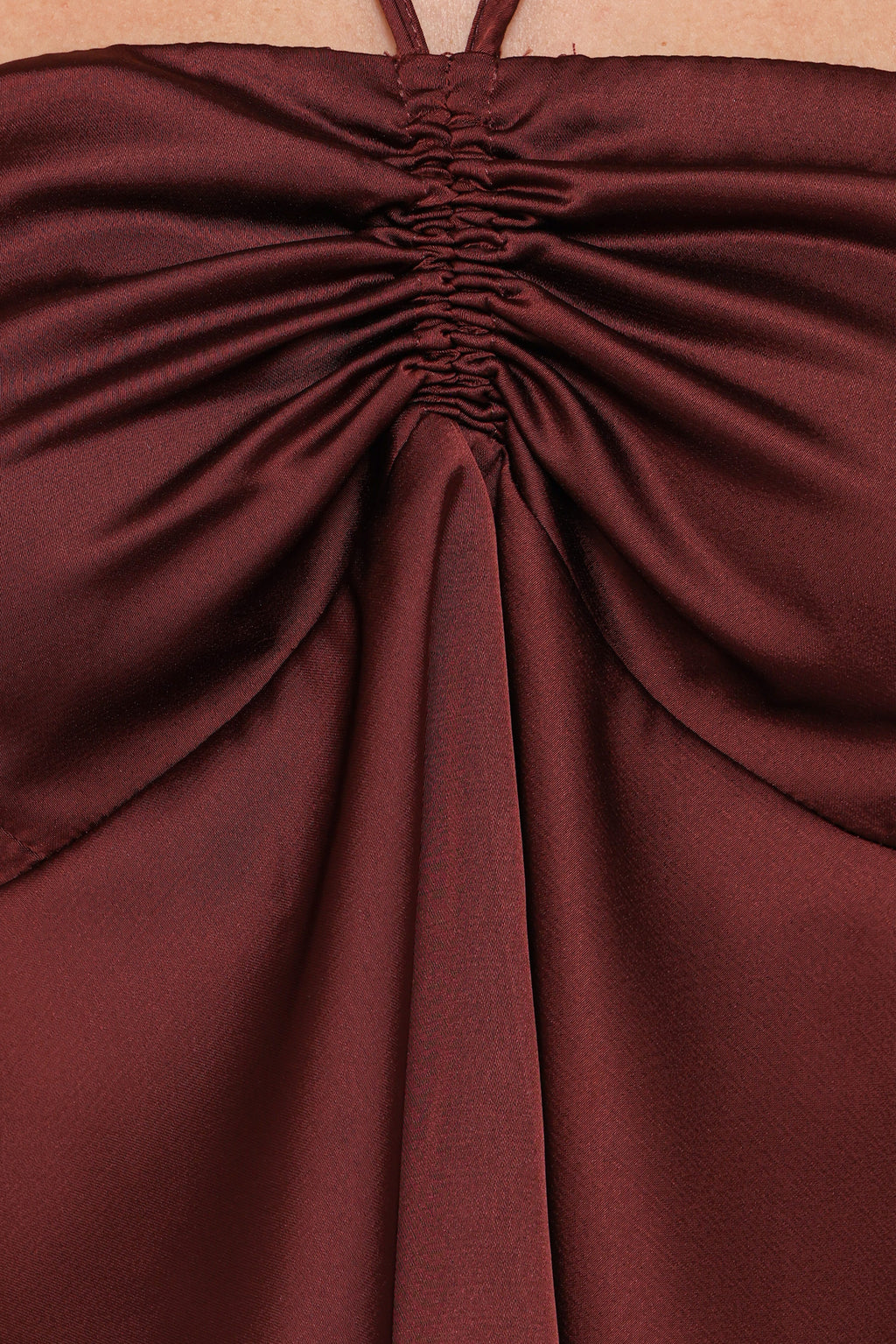 Vita Brown Satin Halter Top - view 7