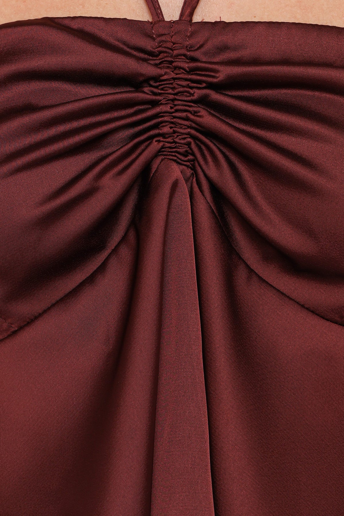 Vita Brown Satin Halter Top - view 7