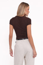 Vivian Brown Everyday Mesh Tee - view 4