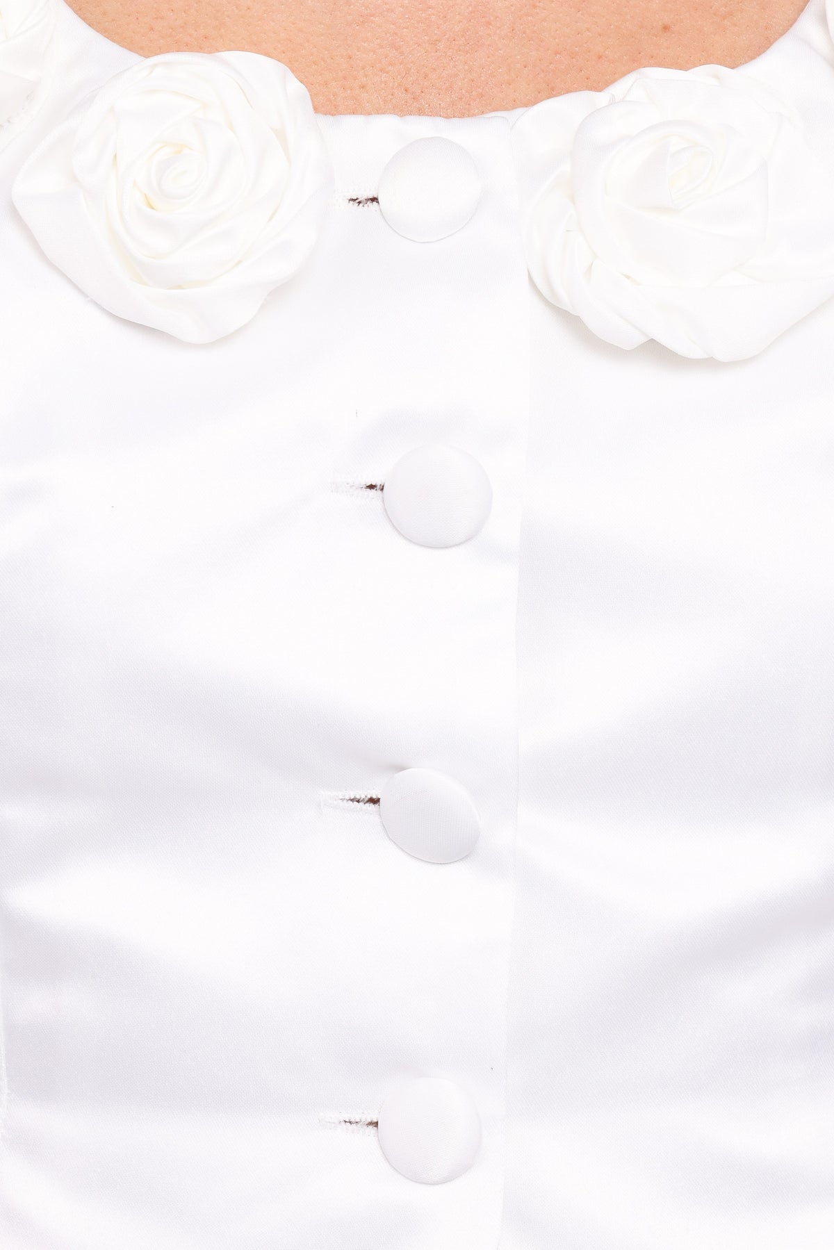 Xara Ivory Satin Vest with Rosettes - view 7