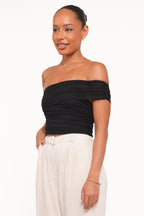 Zachary Black One Shoulder Top - view 3