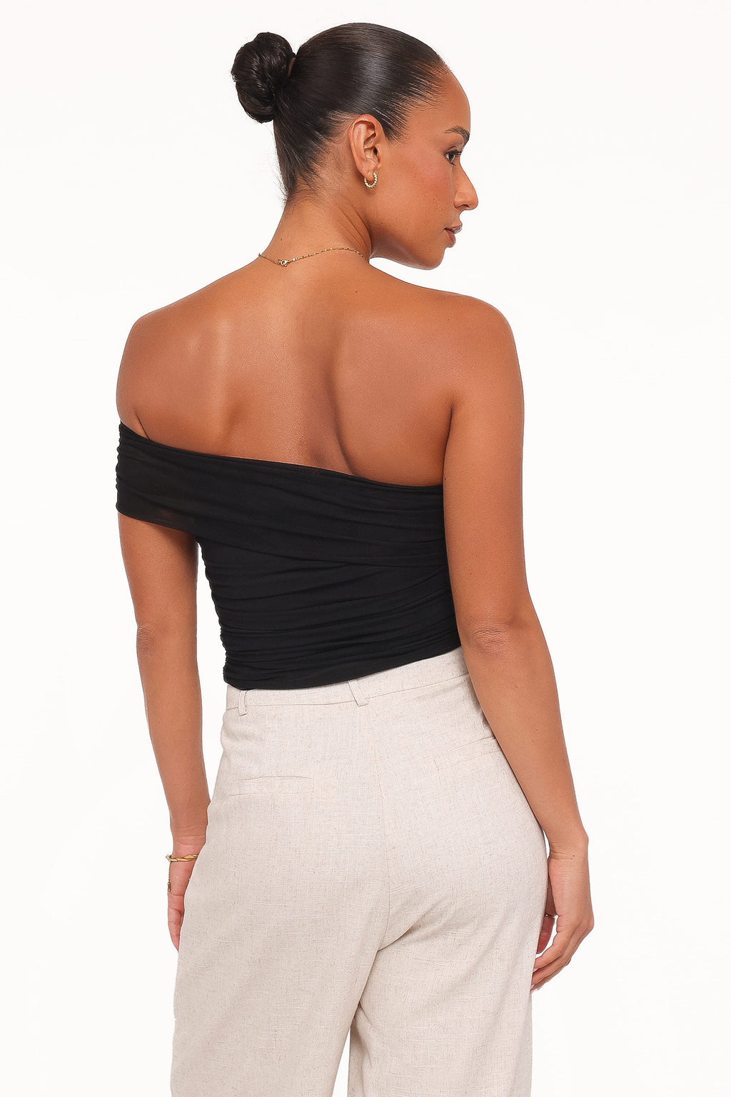 Zachary Black One Shoulder Top - view 4