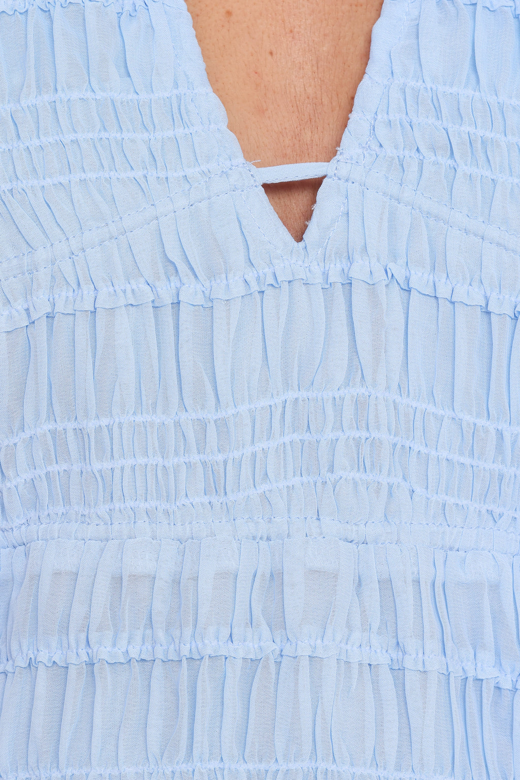 Zafira Blue Textured Halter Top - view 7