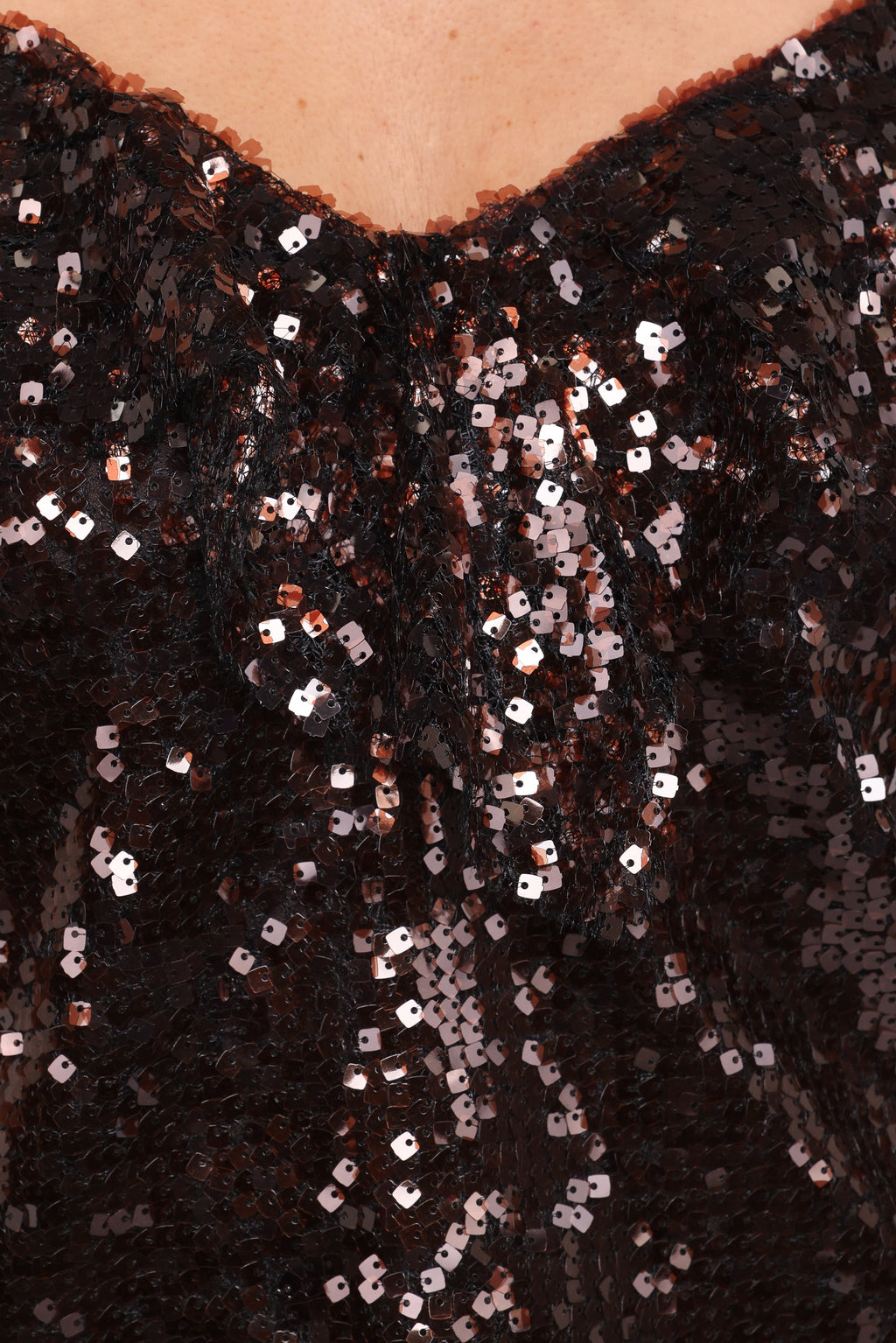 Zinnia Brown Sequins Sleeveless Top - view 7