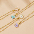 Xena Purple Sakura Bloom Gold Necklace - view 5