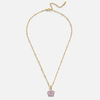 Xena Purple Sakura Bloom Gold Necklace - view 4
