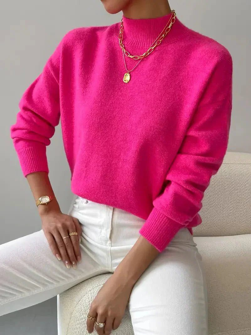 Eloise Ribbed Knit Sweater with Roll Neck - view 7