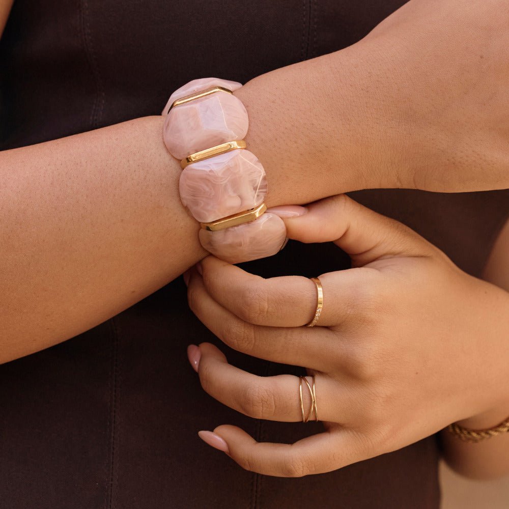 Rose Quartz Elastic Bracelet