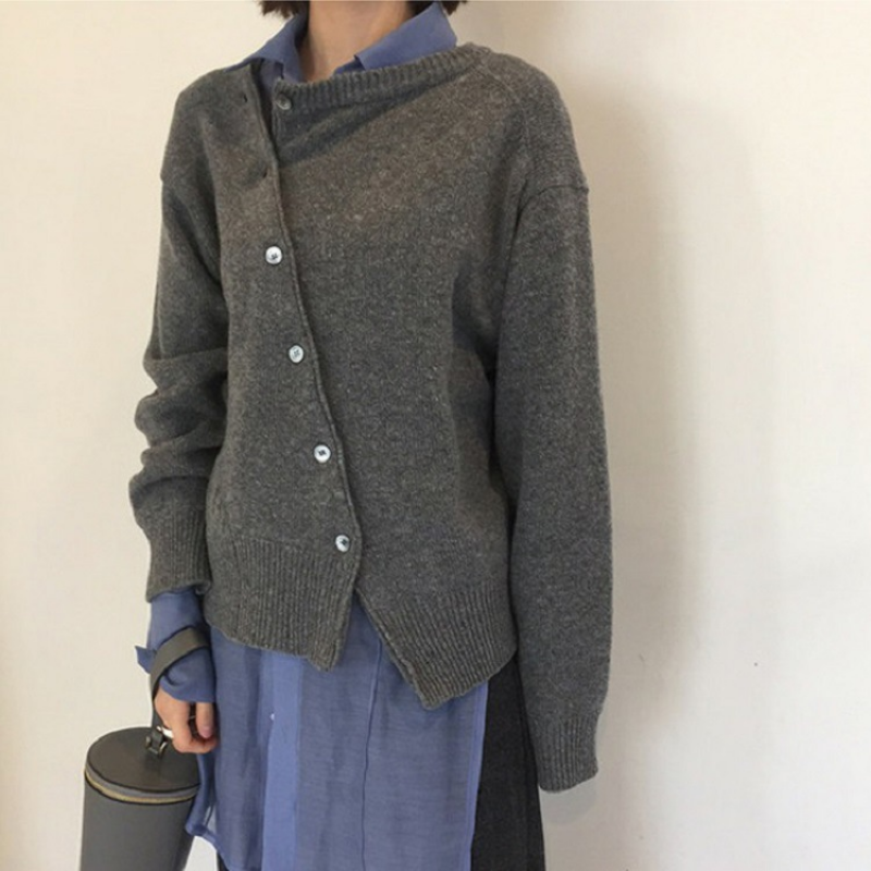 Jolie Relaxed Button-Up Knit Cardigan Sweater - view 5