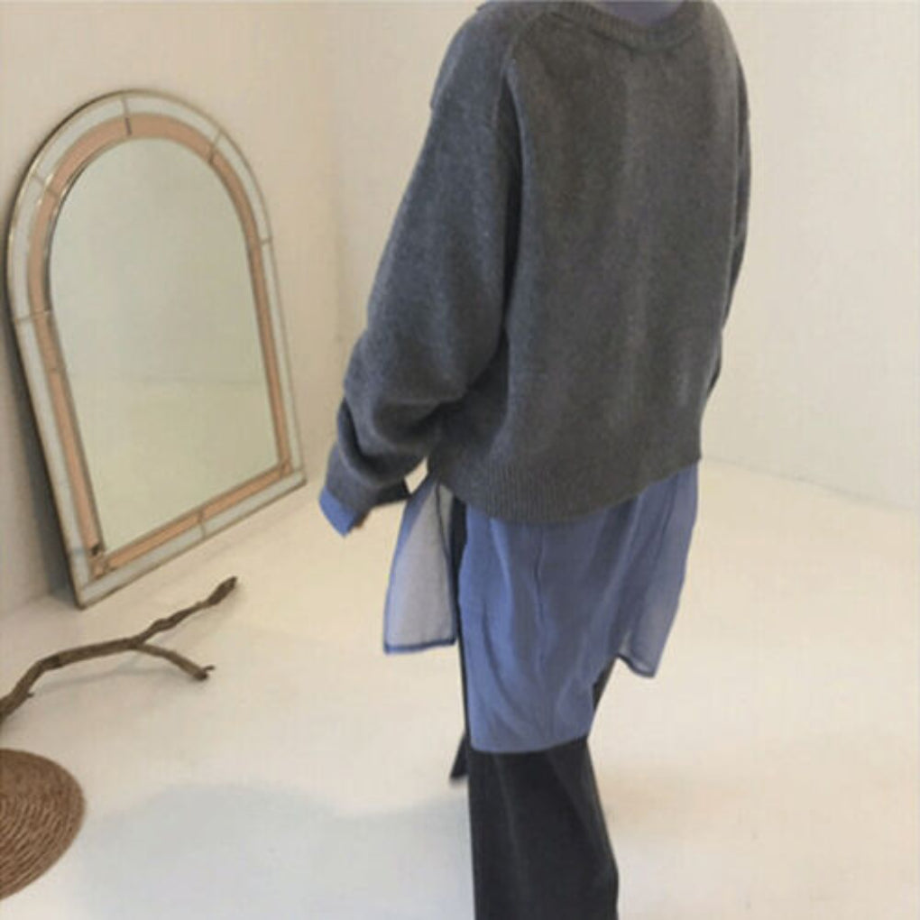 Jolie Relaxed Button-Up Knit Cardigan Sweater - view 6