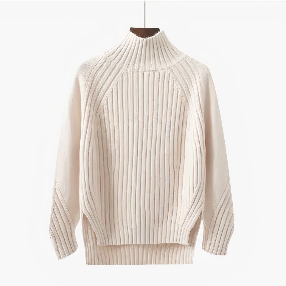 Sade | Ribbed Knit Crew Neck Sweater for Women