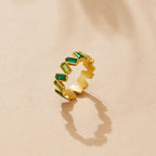 Bettina Sapphire Dream Crystal Baguette Ring - view 3