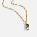 Zoe Sapphire Drop Pendant Necklace - view 1