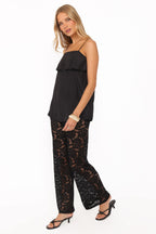 Ethel Black Lace Pant Set - view 3
