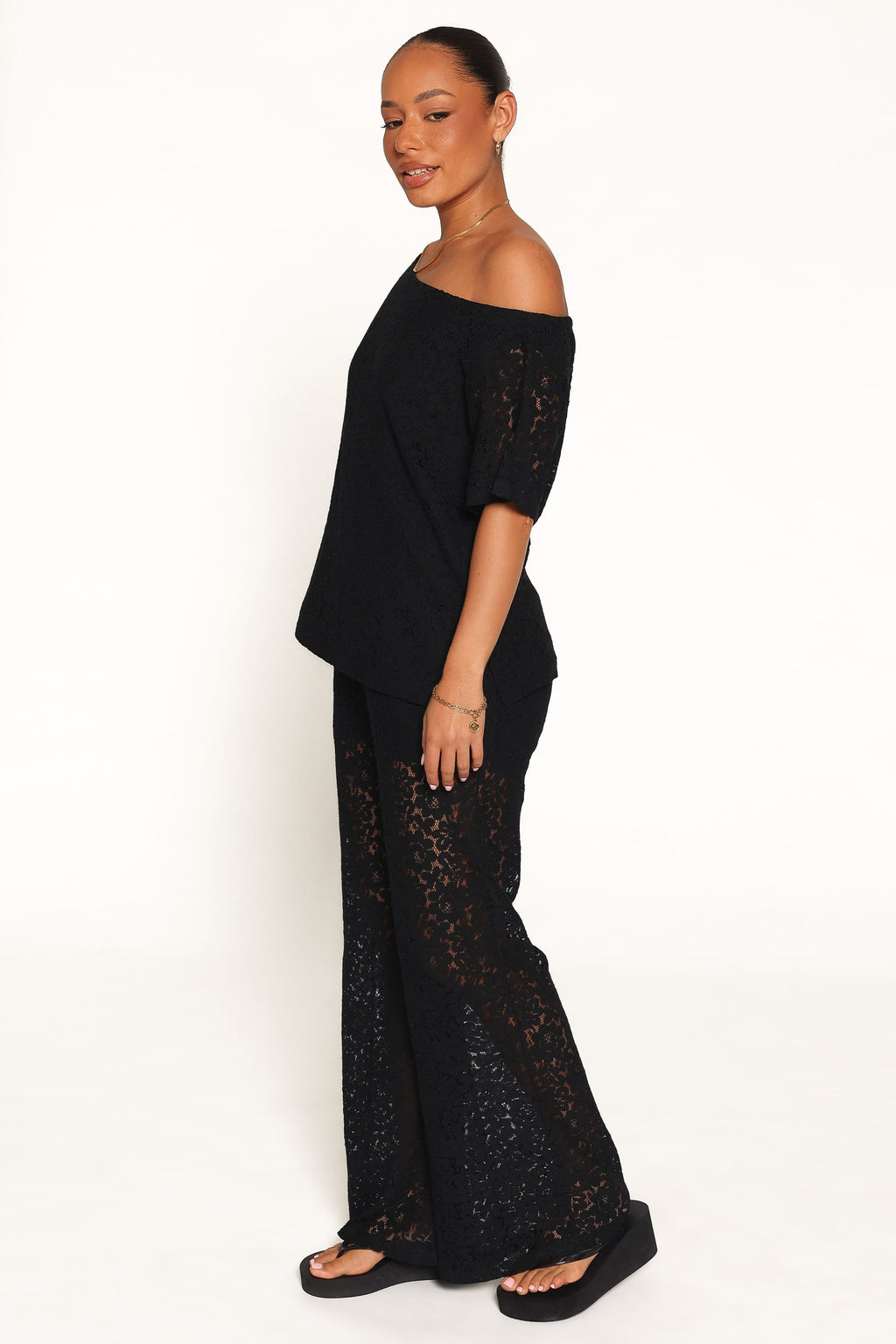 Tucker Black Lace Pant Set - view 3