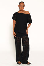 Tucker Black Lace Pant Set - view 5