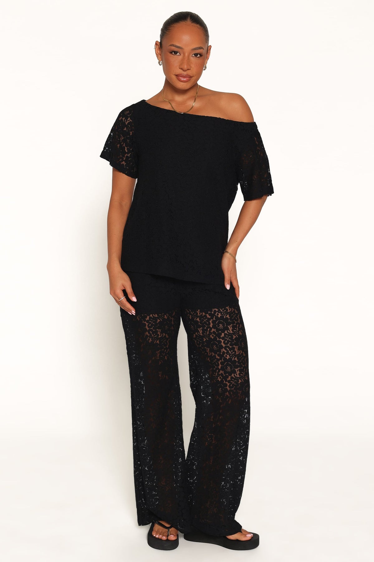 Tucker Black Lace Pant Set - view 5