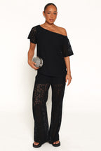 Tucker Black Lace Pant Set - view 1