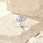 Amara Silver Pearl Wrap Ring - view 4