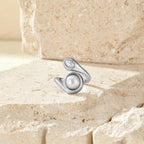 Amara Silver Pearl Wrap Ring - view 1