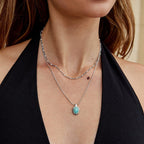 Una Silver Aquamarine Pendant Necklace - view 2