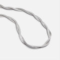 Silver Chiara Twist Snake Chain Necklace